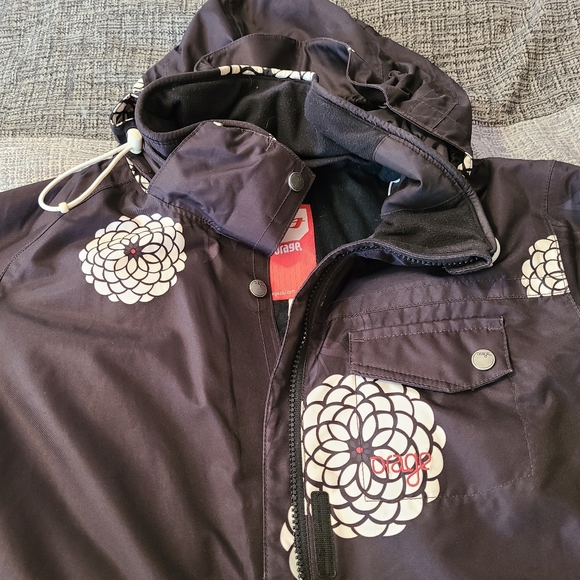 🌟Vintage Orage Black and White Winter Jacket Size Large - Picture 2 of 12